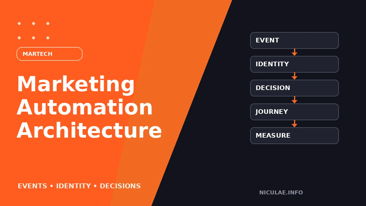 Marketing automation architecture from event data to measurement